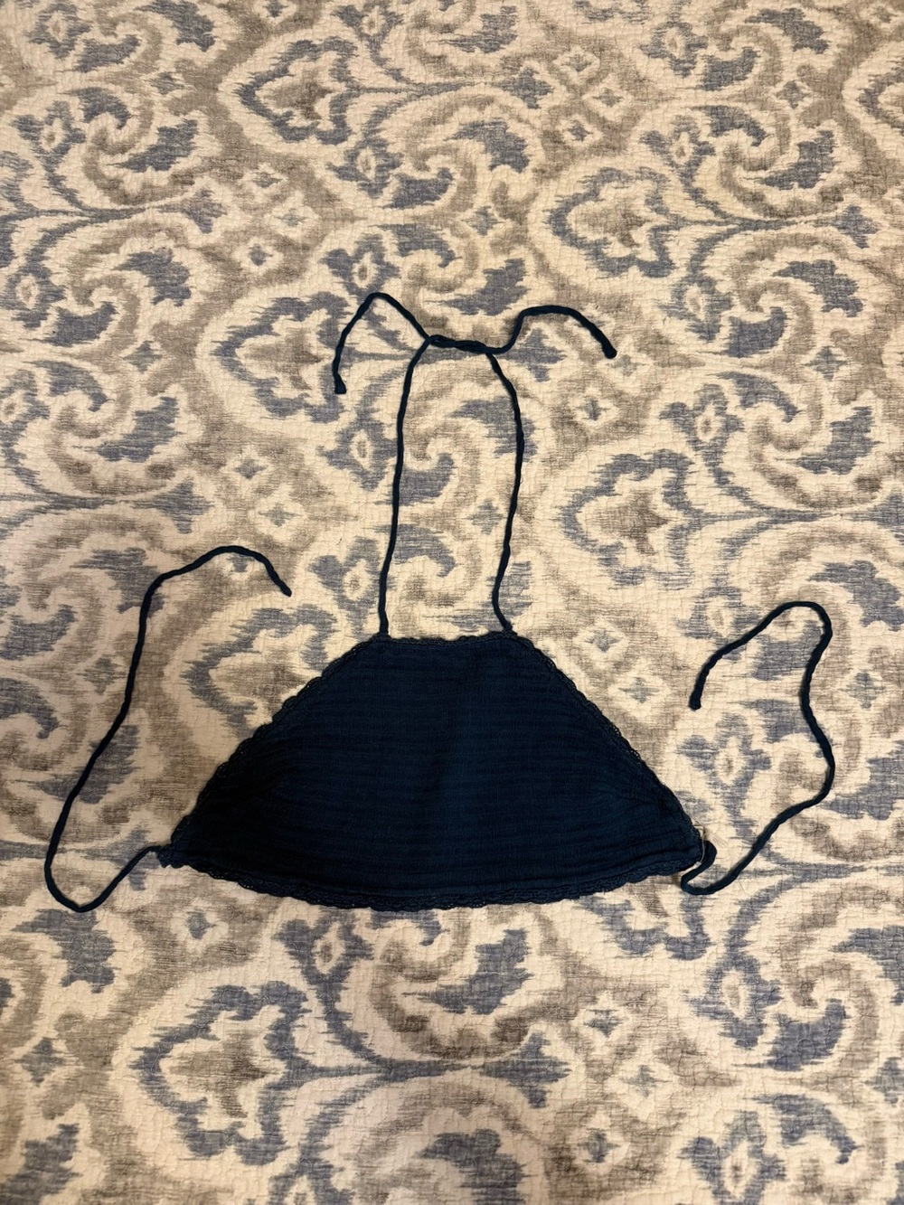 Free People Textured Halter/Crop Top